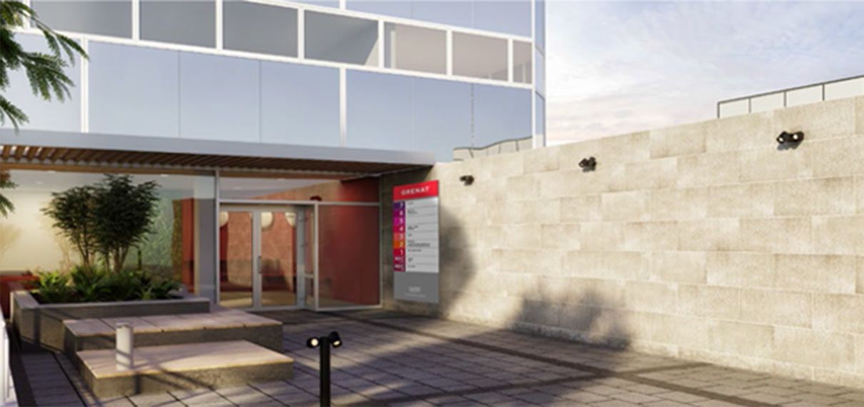 Photo Entrée bâtiment Grenat