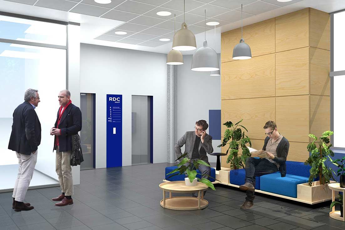 Photo espace commun bâtiment cobalt